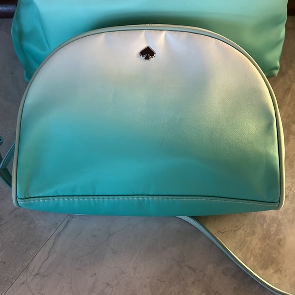 Kate Spade nearly new 2 piece Nylon Travel crossbody& Makeup Bag Ombre Clean - Picture 4 of 15
